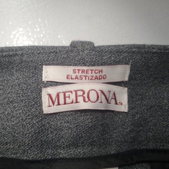 Merona Stretch Ladies Size 10 Grey Modern Style Dress Pants - Picture 3 of 12